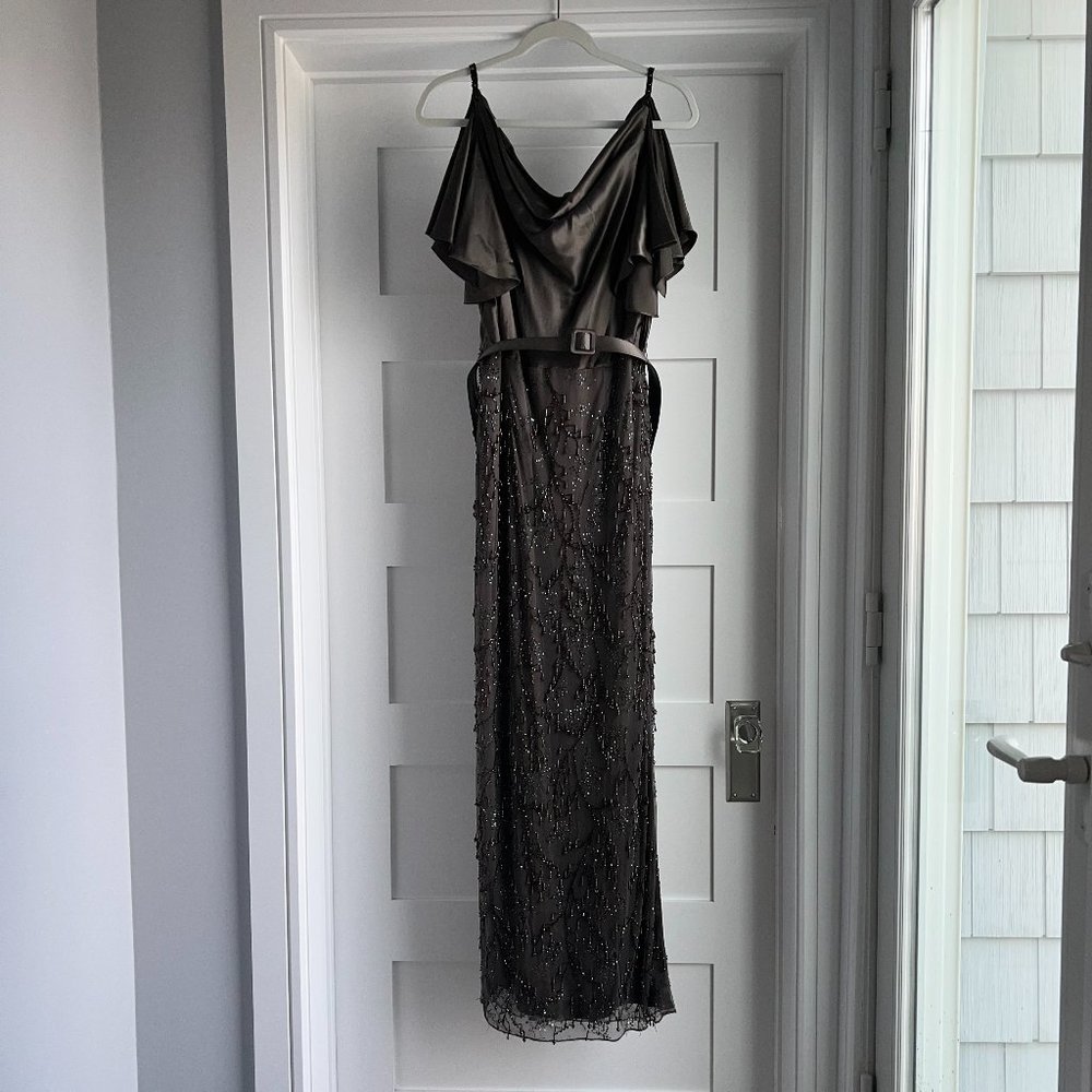 Victoria Royal Beaded Silk Evening Gown Designed by Mary Bays